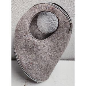 Josh Jakus "UM Bag" Grey Wool Felt Sculptural Designer Purse